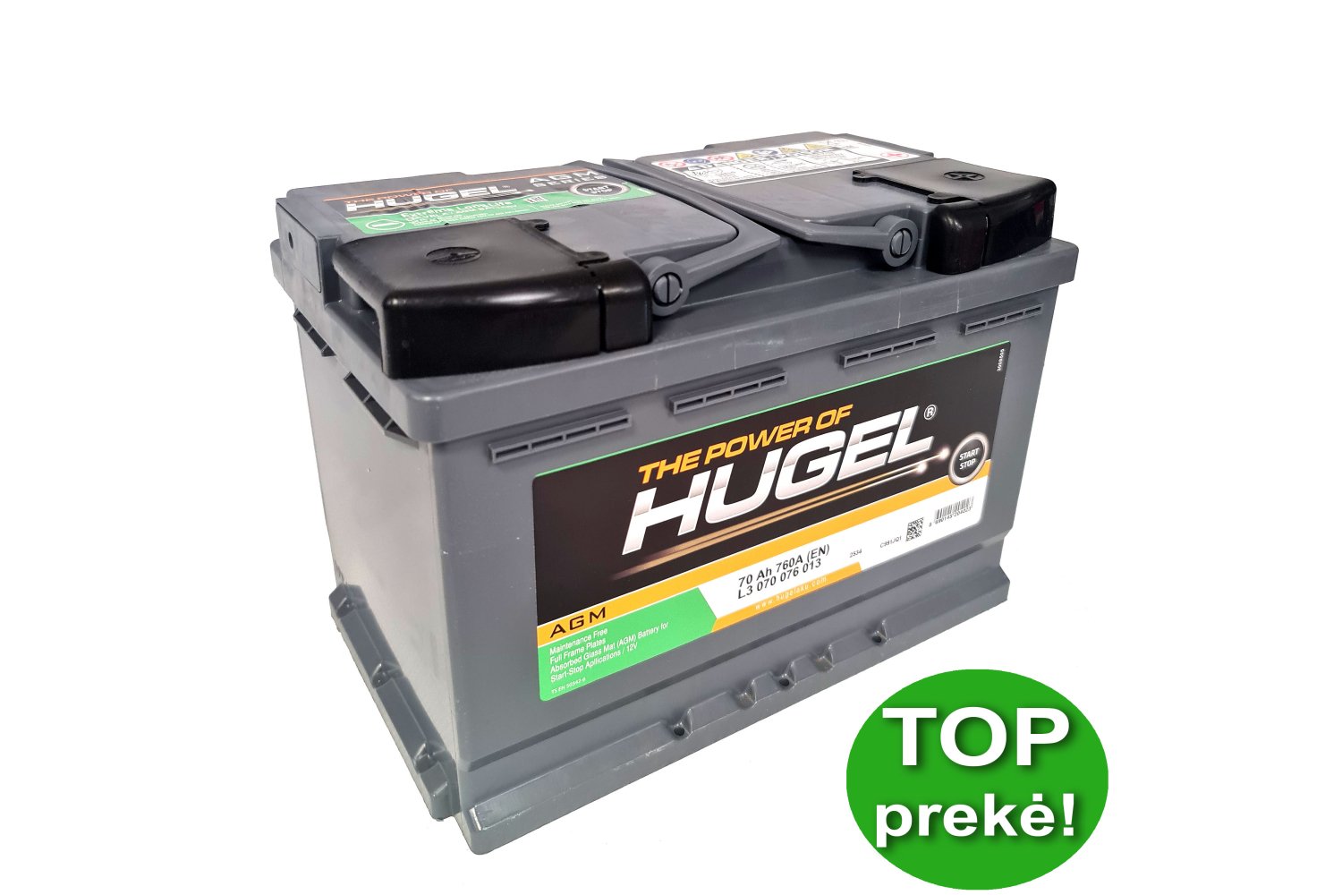 Hugel 70 Ah 760 A AGM