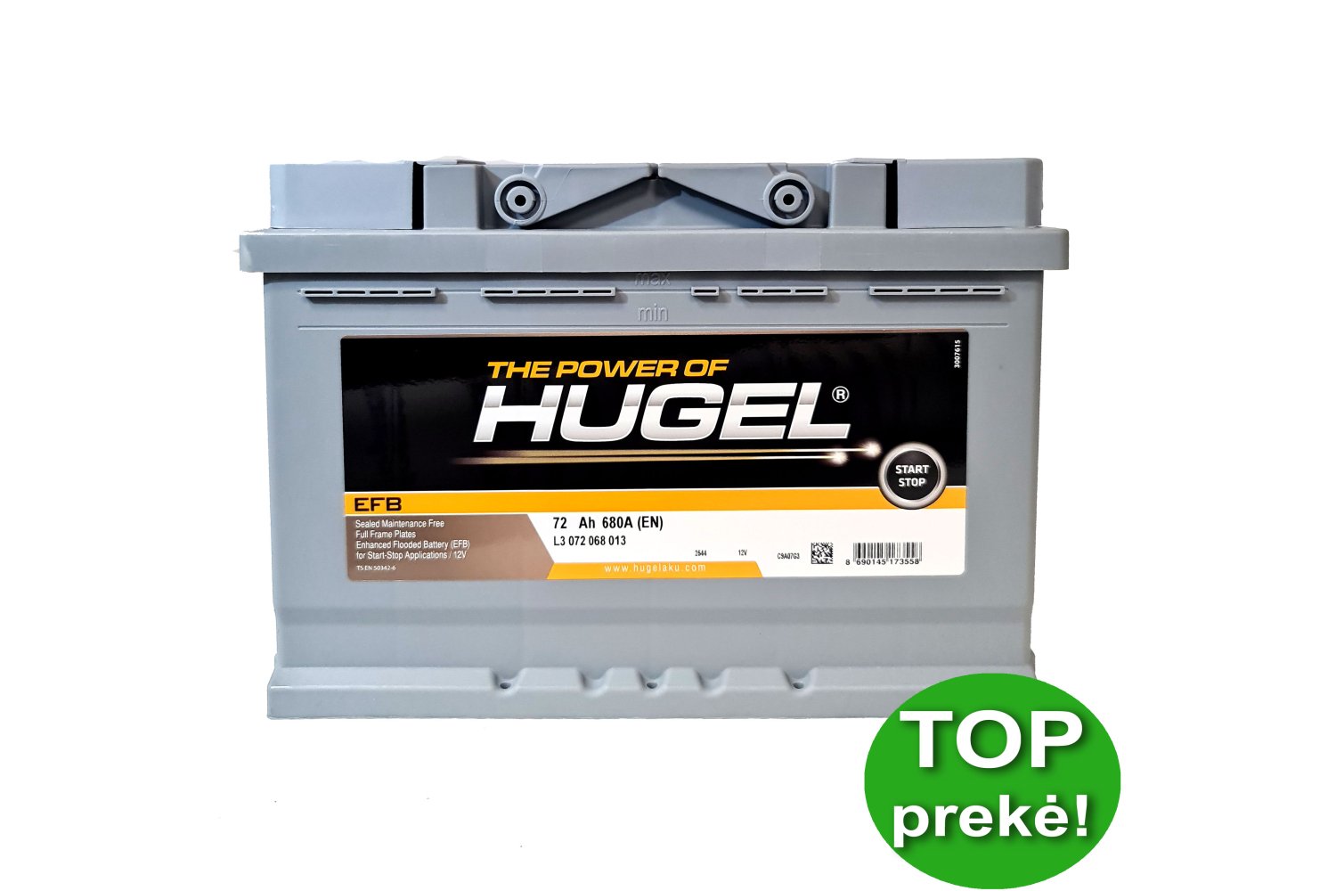 Hugel 72 Ah 680 A EFB