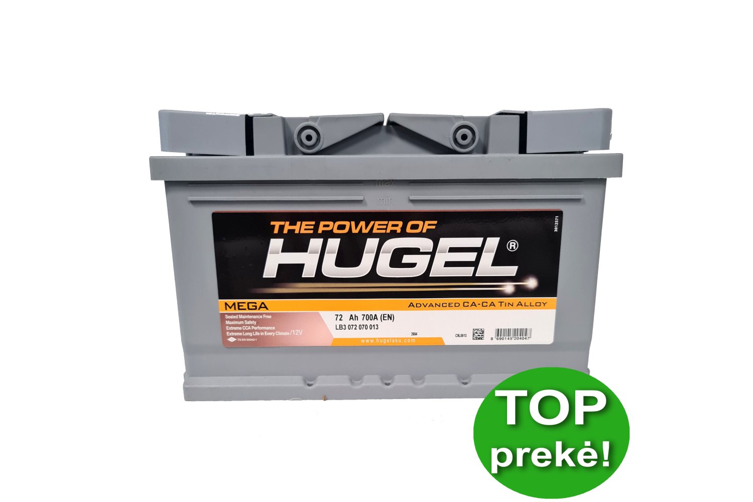 Hugel 72 Ah 720 A  EN