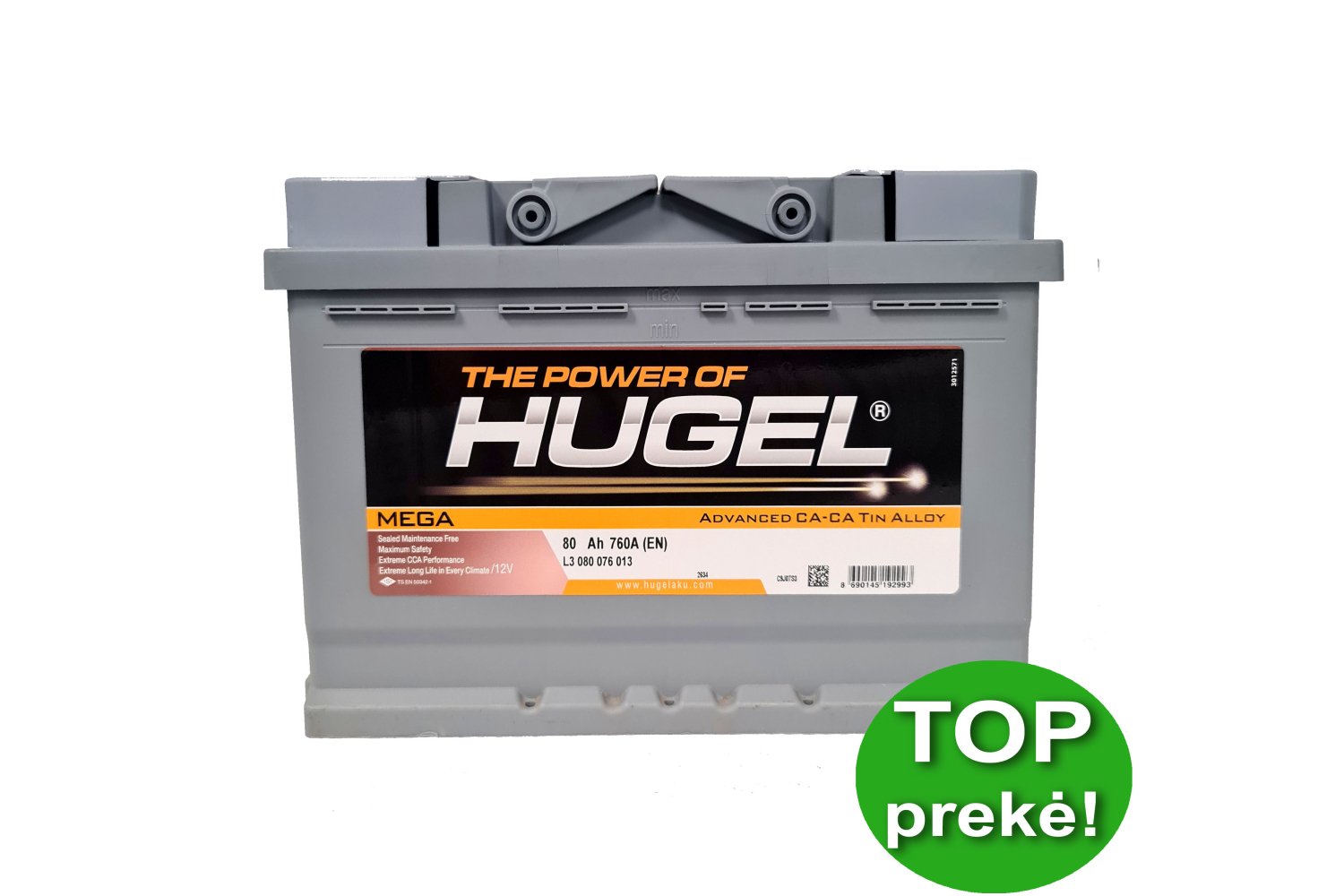 Hugel 80 Ah 760 A En