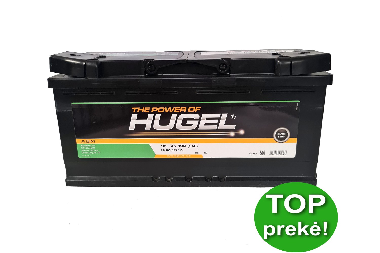 Hugel 105 Ah 950 A AGM