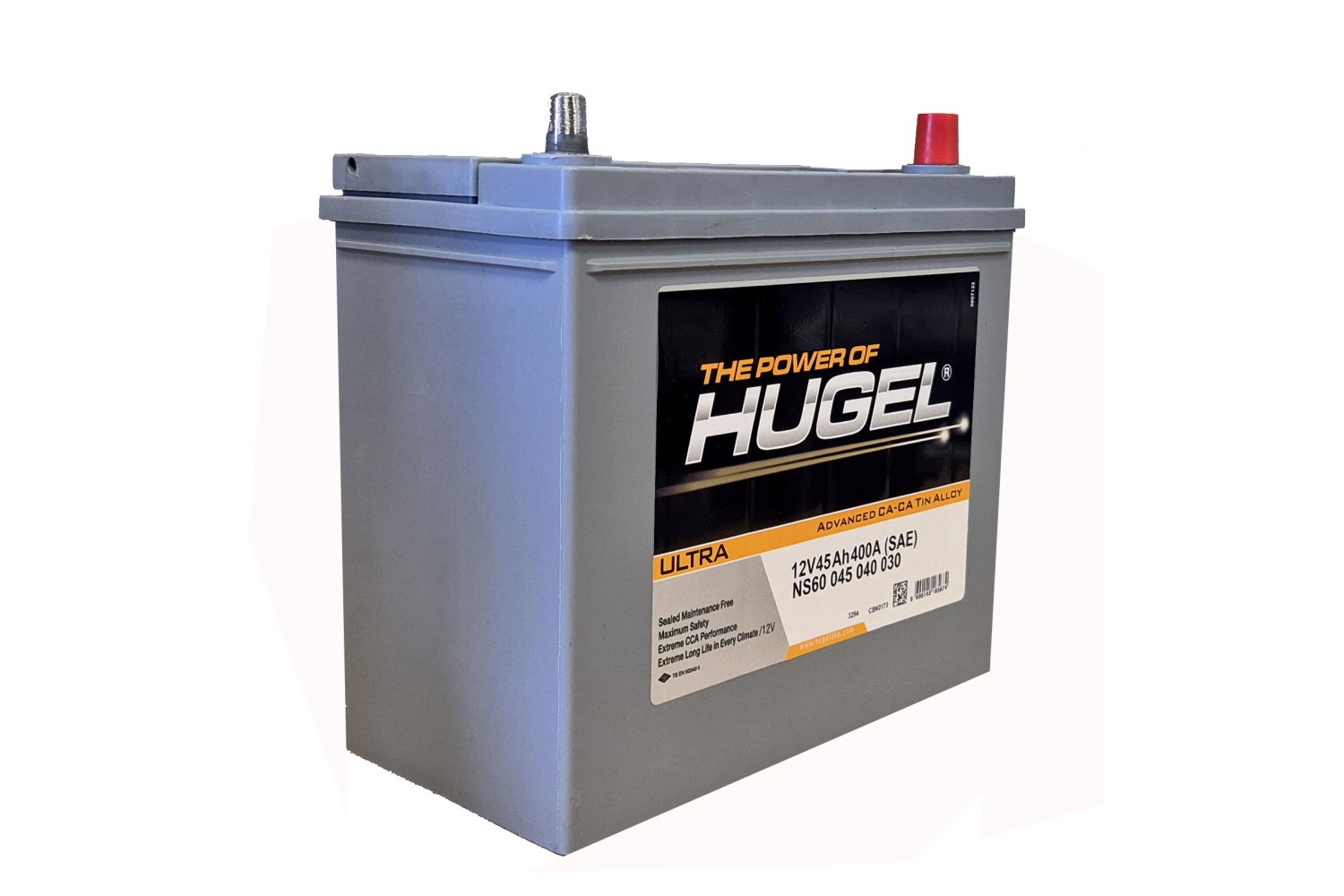Hugel 45 Ah 400 A (EN) - /+
