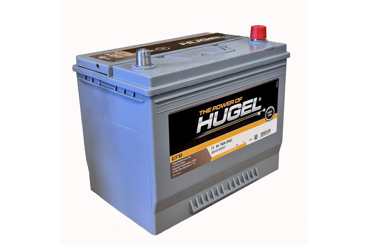 Hugel 72 Ah 760A EFB -/+