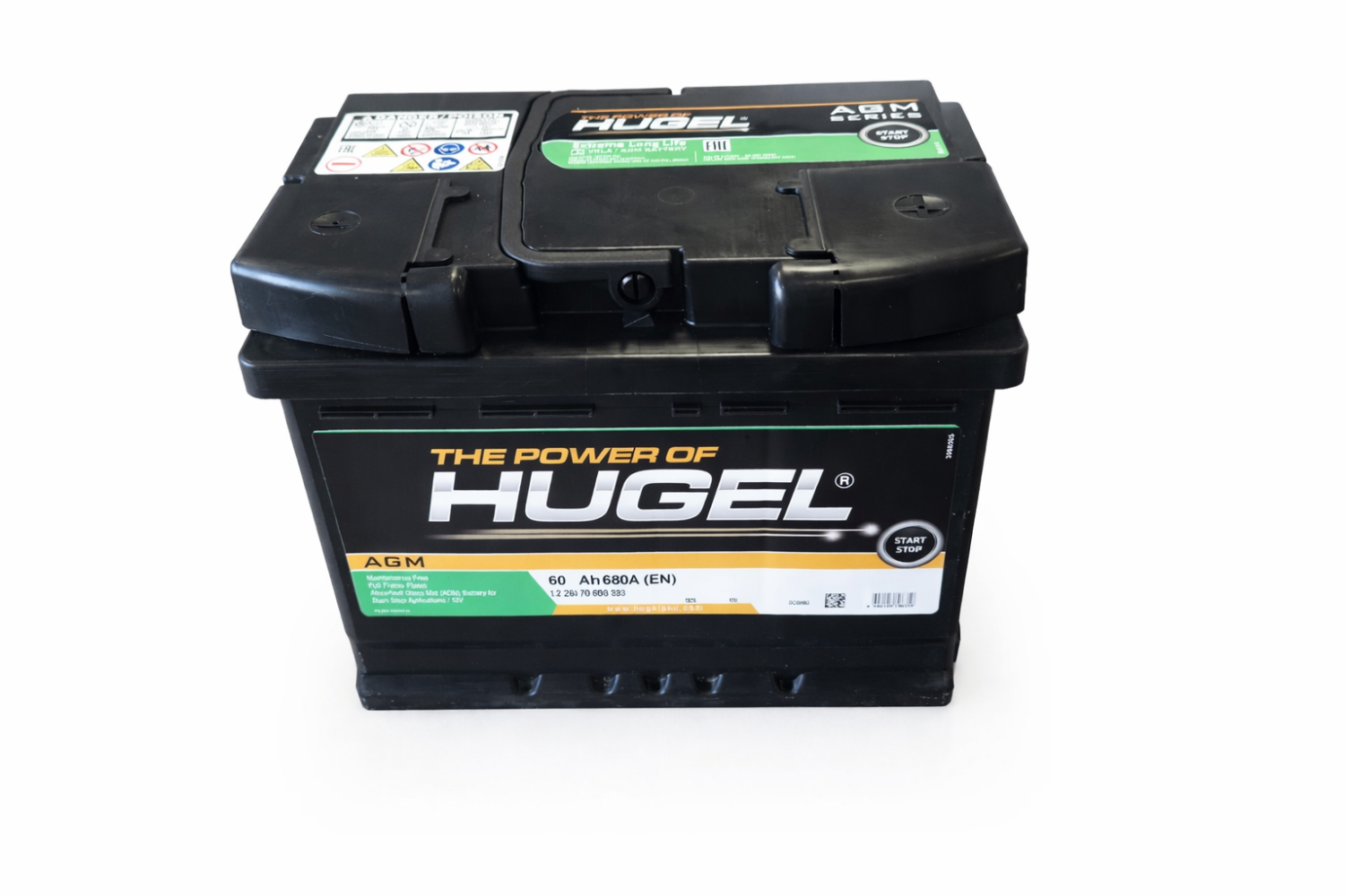 Hugel 60 Ah 680 A AGM