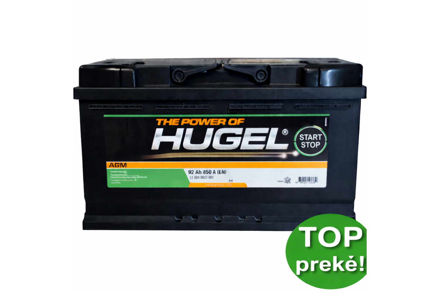 Hugel 92 Ah 850 A AGM